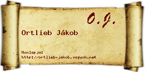 Ortlieb Jákob névjegykártya
