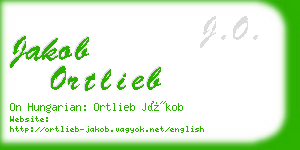 jakob ortlieb business card